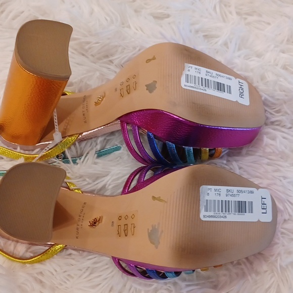 NEW Kurt Geiger London Perria Rainbow Platform Sandals Multi Sizes - Picture 12 of 13